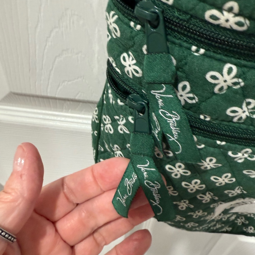 Vera Bradley Michigan state logo Stylish Green Patterned Crossbody Bag - Picture 3 of 10